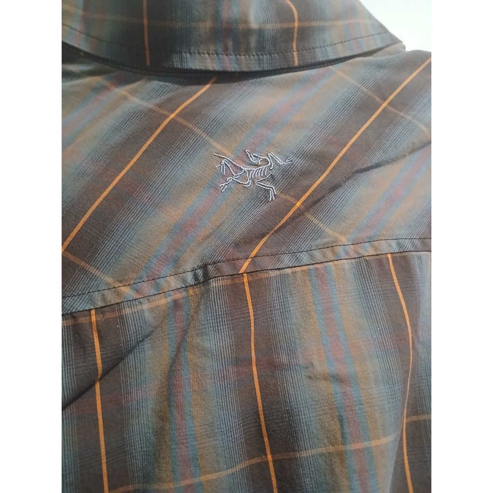 Mens Arcteryx Tranzat Plaid Short Sleeve Button Down Shirt MEDIUM - Picture 4 of 4